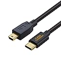 CableCreation Mini USB to USB C Cable 6.6FT USB Type C to Mini USB Cable USB Mini B Charging Cable for Hero 3+ PS3 Controller MP3 Player, Digital