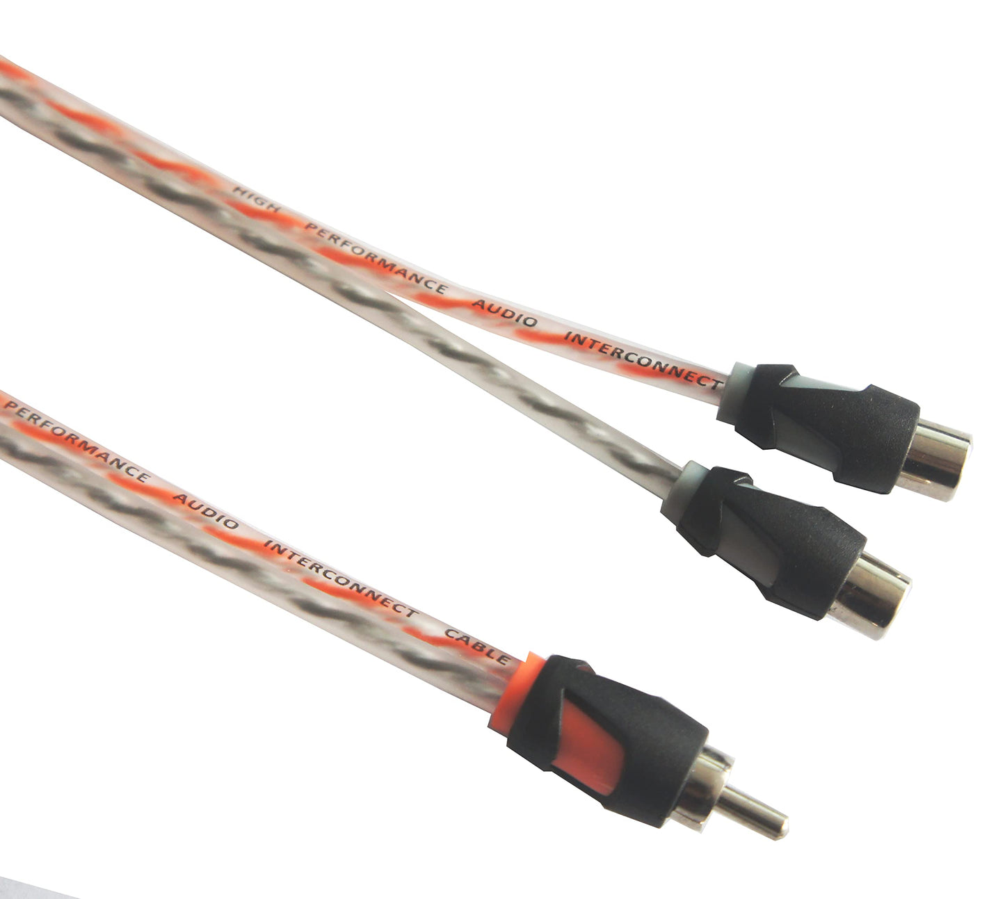 RD RCA Y Splitter Audio Cable Connection, OFC Oxygen Free Copper, Tinned RCA Twisted Pair, Easily Connect with subwoofer, Home Theater, HDTV, Gaming