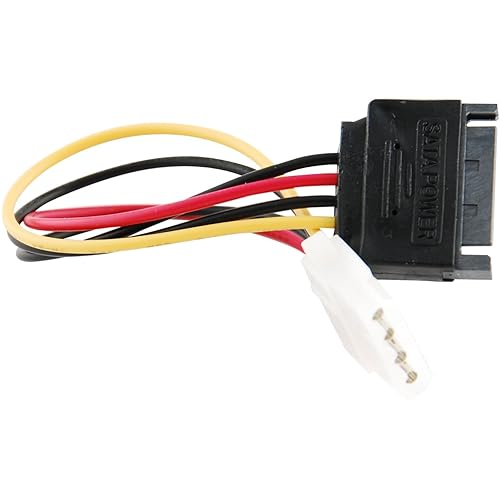 JacobsParts SATA Power Female to Molex Male Adapter Converter Cable, 6-Inch