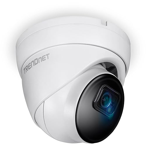TRENDnet Indoor Outdoor 5MP H.265 PoE IR Fixed Turret Network Camera, IP66 Rated Housing, IR Night Vision up to 30m (98 ft.), Security Surveillance