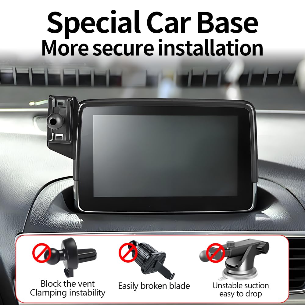 Car Phone Holder For Mazda MX-5 Miata 2016-2023?Mazda CX-3 2016-2021?Mazda 3 2014-2016 ?Only 7-inch screen?Auto Accessories Navigation Screen Interior