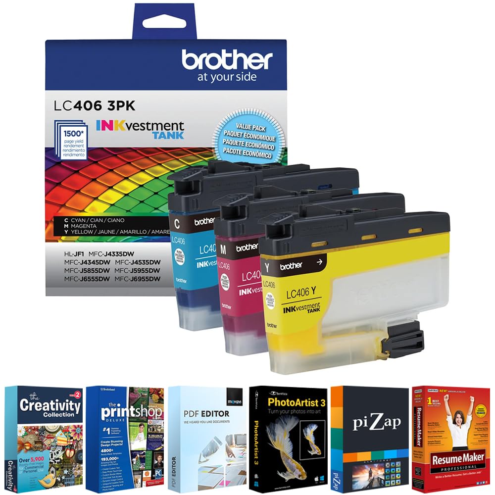 Brother Authorized Seller LC4063PK with Tech Smart USA Printer Essentials Download for PC
