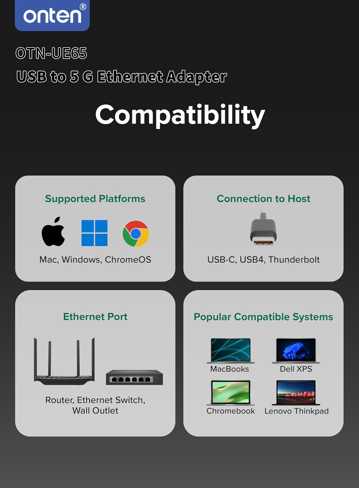 USB-C to Ethernet Adapter - 5Gbps High-Speed,USB-A to RJ45 5000Mbps Ethernet LAN Network Adapter Thunderbolt 4/3 Compatible, for iPhone 15 Pro/Max