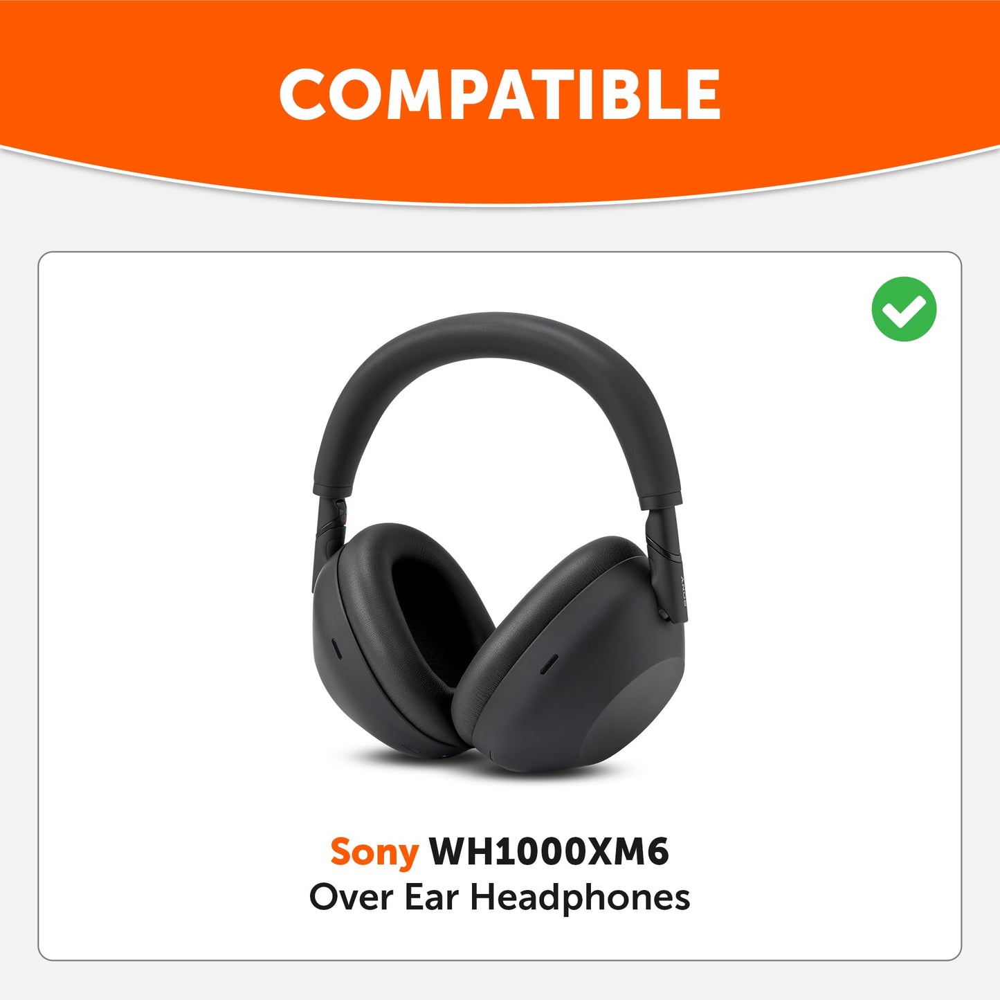 WC PadZ XM6 XL - Extra Large Replacement Ear Pads Compatible with Sony WH-1000XM6 by Wicked Cushions | Bigger Ear Opening, Enhanced Comfort & Sound