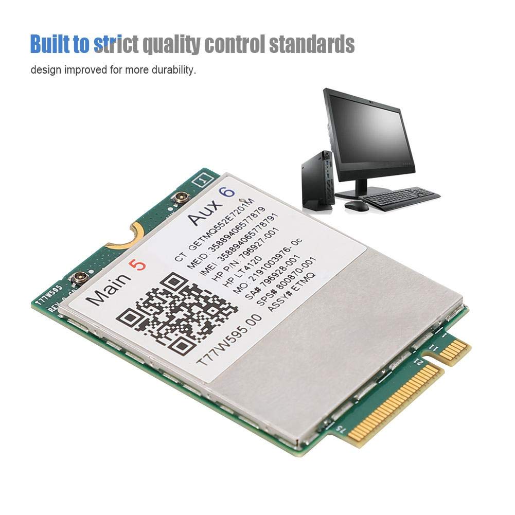 M.2 PCIe Card Laptop Network Adapter T77W595 4G Modem Module LT4120 796928-001 for Probook/EliteBook 820 840 850 G2 G3, 150 Mbps