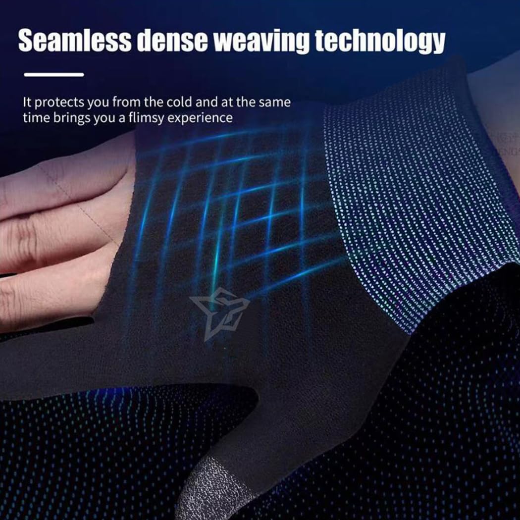 rinsfox E-Sports Sara Gaming Gloves,Game Gloves, gaming finger sleeves, Anti-Sweat Breathable, thumb sleeves for Highly Sensitive Nano-Silver Fiber