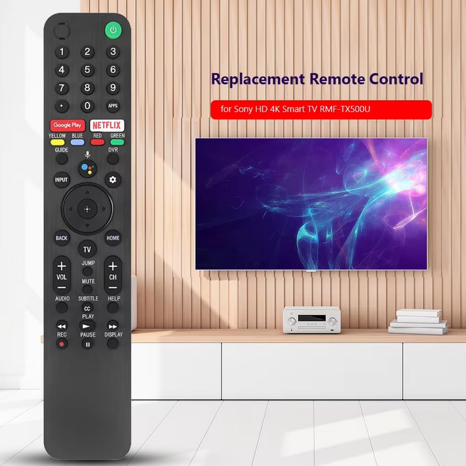 RMF-TX500U for Sony TV Remote, RMF-TX500U Voice Replacement Remote Control for Sony Smart TV for All Sony Bravia TVs XBR-49X950H XBR-65A8H KD-65X750H