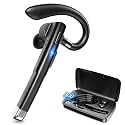 Bluetooth Headsets, Wireless Bluetooth Earbuds with 500mAh Charging Case, 100Hrs Talk Time Wireless Earpiece, Hands-Free Headphones Built-in Mic