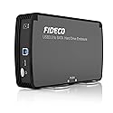 FIDECO 3.5" Hard Drive Enclosure, USB 3.0 to SATA Aluminium External Hard HDD Case with Built-in Cooling Fan Support UASP and 10TB Drives for 3.5/2.5