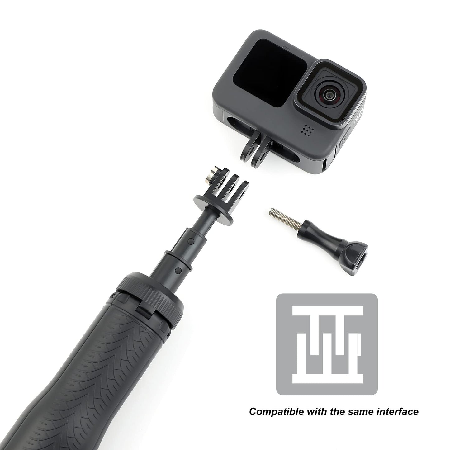 GEPULY Floating Selfie Stick Underwater Hand Grip for GoPro Hero 13, 12, 11, 10, 9, 8, Insta360 Ace Pro 2, DJI OSMO Action 6 5 Pro 4 3 and Most Action