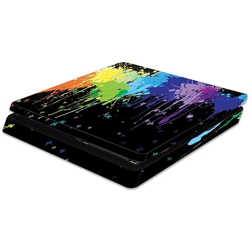 MightySkins Skin Compatible with Sony PS4 Slim Console - Splatter | Protective, Durable, and Unique Vinyl Decal wrap Cover | Easy to Apply, Remove