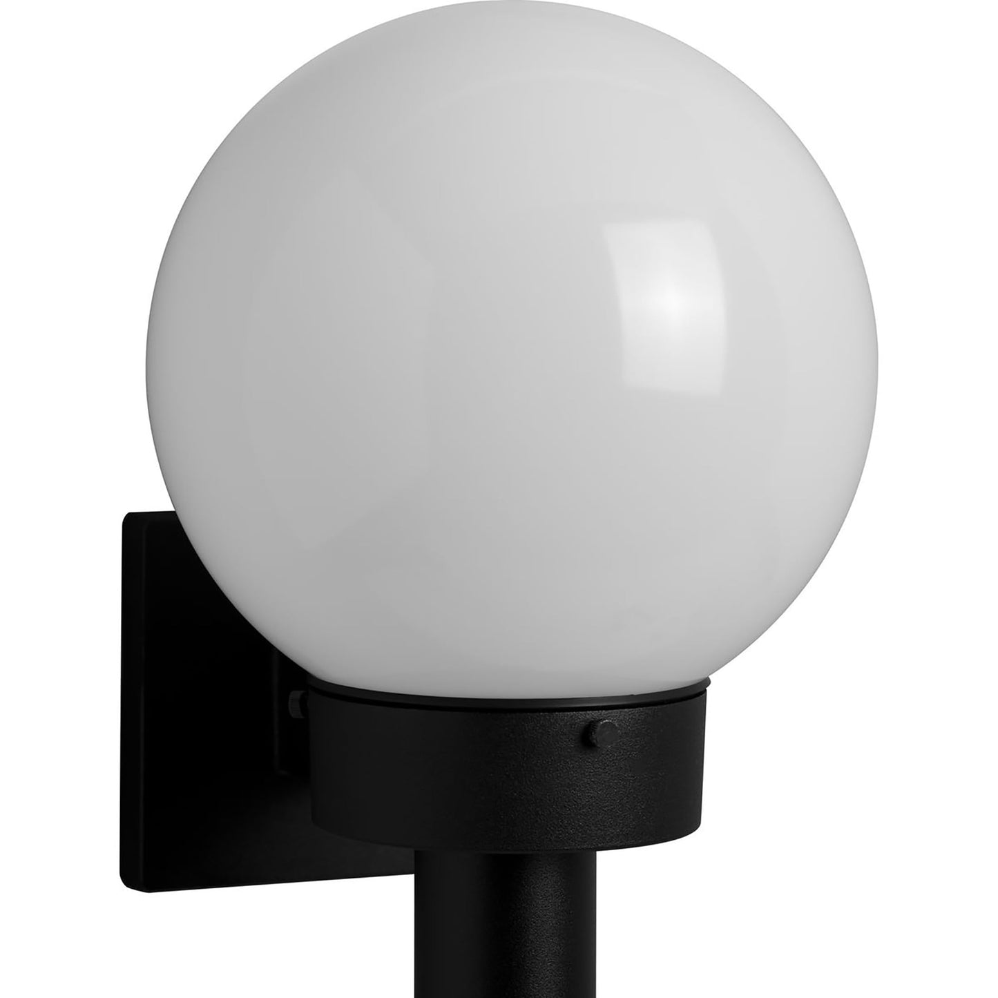 Progress Lighting Acrylic Globe 1-Light Shatter-Resistant Acrylic Shade Modern Outdoor Wall Lantern Light, Outdoor, P5626-60, Matte Black