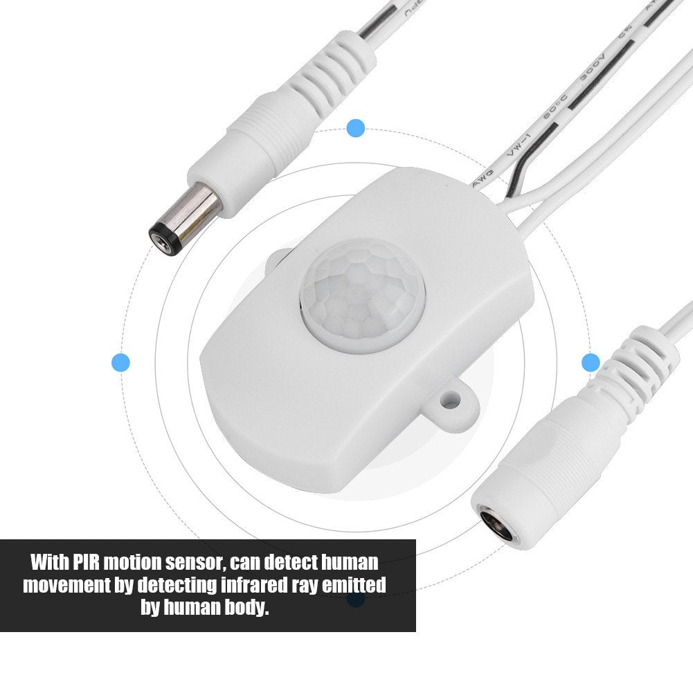 PIR Motion ,6 V-24VDC Mini PIR Infrared Motion Sensor for Motion-Activated Lighting,LED Strips Security System, Automatic Sensory