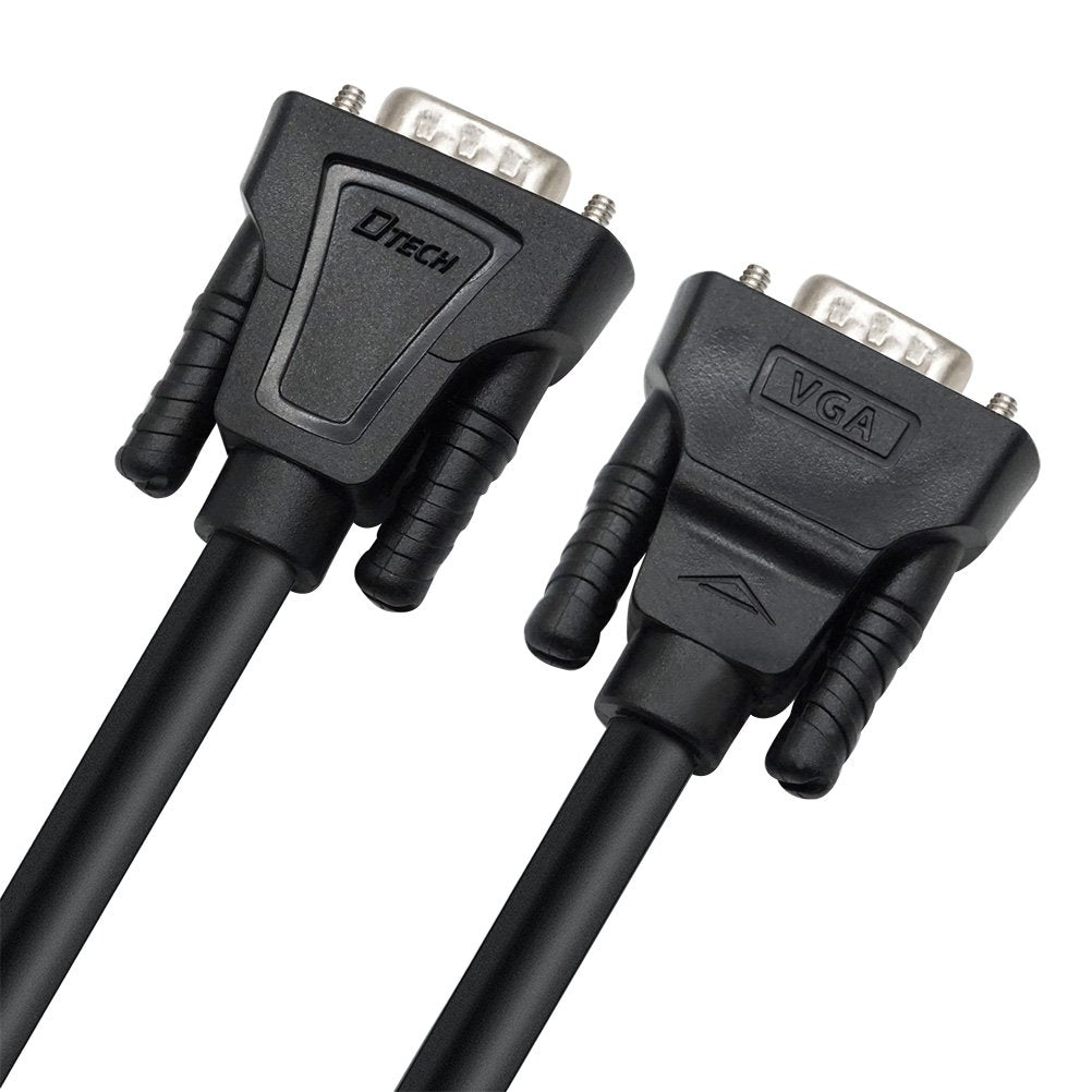 DTECH 3 Feet SVGA VGA Computer Monitor Cable Male to Male Supports 1080p High Resolution (1 Meter, Black)