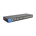 Linksys LGS116 16 Port Gigabit Unmanaged Network Switch - Home / Office Ethernet Switch Hub with Metal Housing - Wall Mount or Desktop Ethernet