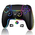 SZDILONG Wireless Controller with 7 Colors RGB Light for PS5 Pro/Slim,MAC,iOS,Steam,PC Windows/Android 10 and Above,Support