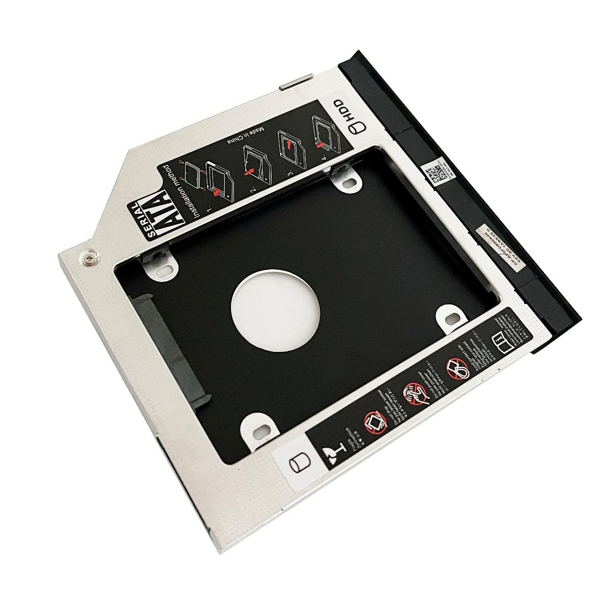 2nd HDD SSD Hard Drive Optical Bay Caddy Frame Tray Frame for Dell Latitude E6320 E6420 E6520 E6330 E6430 E6530 Modular Bay with Bezel + Ejector Latch