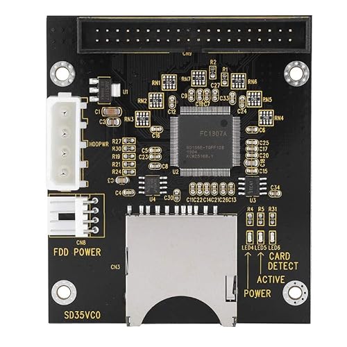 Zopsc SD Card to IDE Adapter, Secure Digital Converter for 3.5 Inch 40 Pin Hard Disk Drive, Compatible with DOS Linux 98SE Me XP