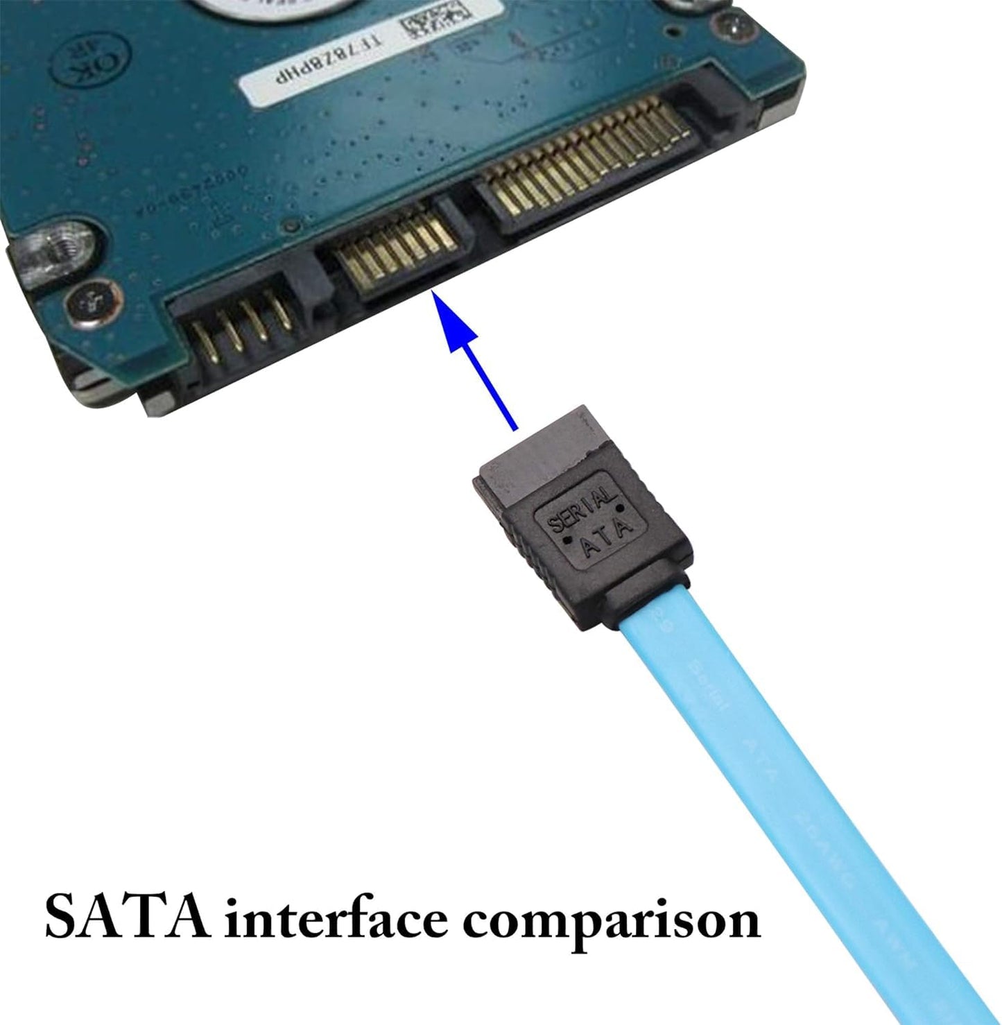 zdyCGTime SATA Cable III, 6Gbps 90 Degree Right Angle with Locking Latch 18 Inch 90-Degree to 180-Degree Plug for SATA HDD, SSD, CD Driver, CD Writer