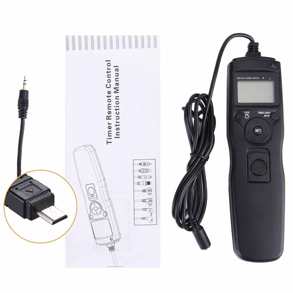 ABUYCS Camera Shutter Release Wired LCD Timer Remote Control Intervalometer Time-Lapse Photography Device Compatible for Sony Alpha A7 A7S A7R A3000