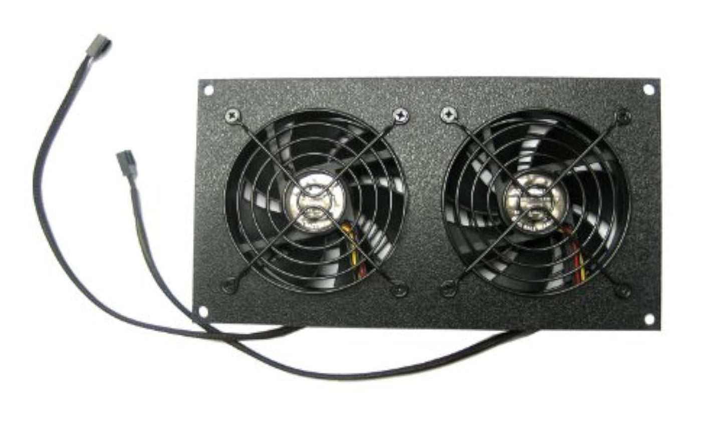 Coolerguys Pre-Set Thermal Controlled Cooling Kits for Cabinets, AV, and Components (Dual 92mm, Thermal Plastic)