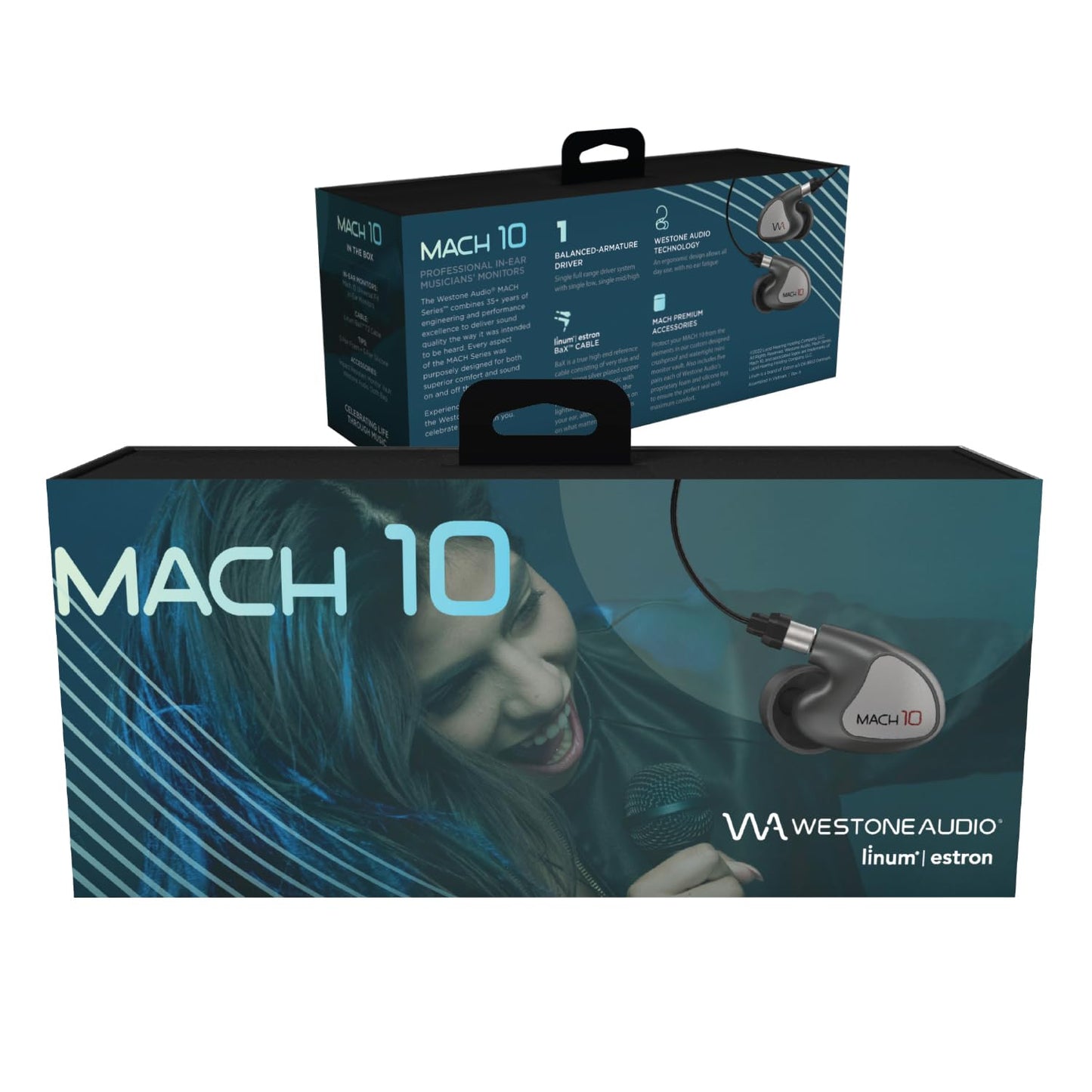 Westone Audio - Mach 10 Universal IEM Wired Earbuds - Single Driver Balanced Armature Professional Musician in Ear Monitor Earphones with Linum® BAX™…