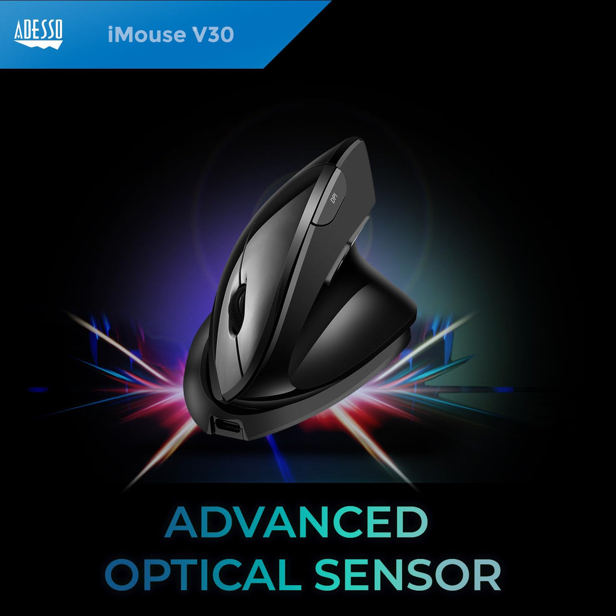 Adesso iMouse V30 Wireless Adjustable Advanced Vertical Ergonomic Mouse