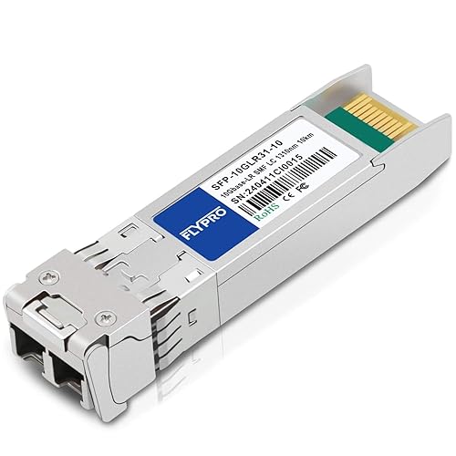 FLYPROFiber- 10GBase-LR SFP+ Transceiver, 10G Single Mode SFP+ to LC Optic Module, Cisco SFP-10G-LR, Ubiquiti UniFi UF-SM-10G, Meraki MA-SFP-10GB-LR