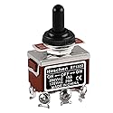 Heschen Interrupteur à Bascule en métal DPDT maintenu ON/Off/ON 3 Positions 15 A 250 VAC avec couvercle étanche CE