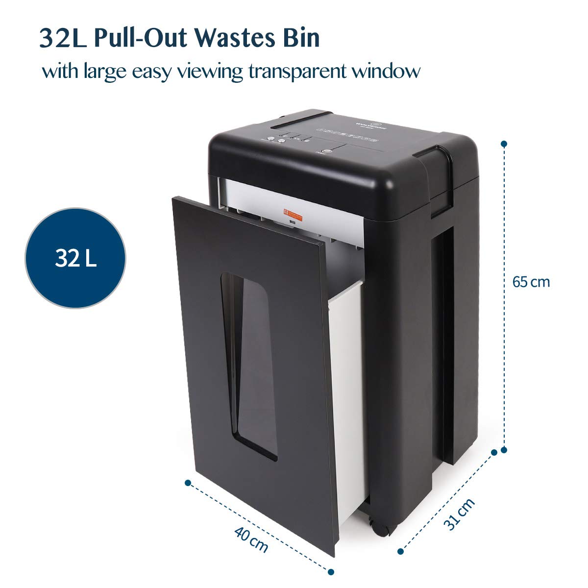 WOLVERINE 15-Sheet Super Micro Cut High Security Level P-5 Heavy Duty Paper/CD/Card Shredder for Home Office, Ultra Quiet by Manganese-Steel Cutter