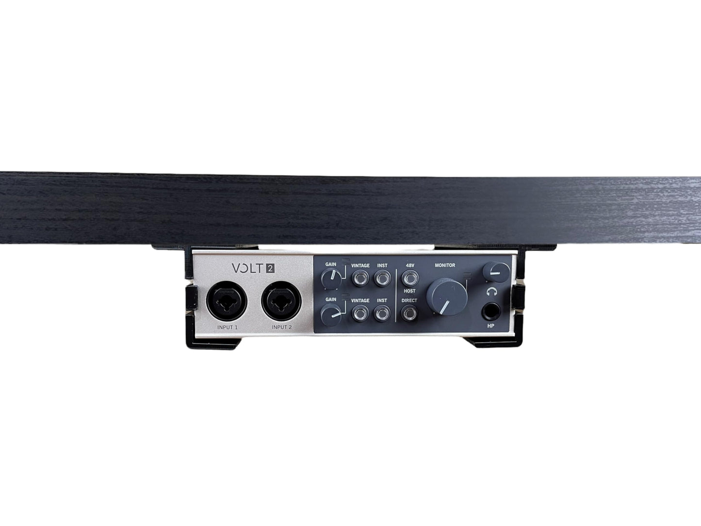 Iron Prints Desk Mount Kit for Universal Audio UA Volt 1, 2, & 4 - Under Desk Mount Brackets with Reversible Clips - Secure Mounting Accessories