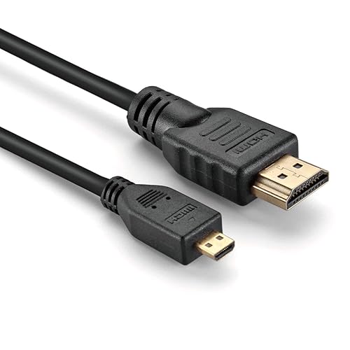 AlyKets HDMI to Micro HDMI Cable,6Ft 4K 1080ti 3D HDMI Cord for Gopro Hero 4/5/ 6/7 Black,Raspberry Pi 4, Nikon Coolpix D3400 D3500,Sony A6000 Camera