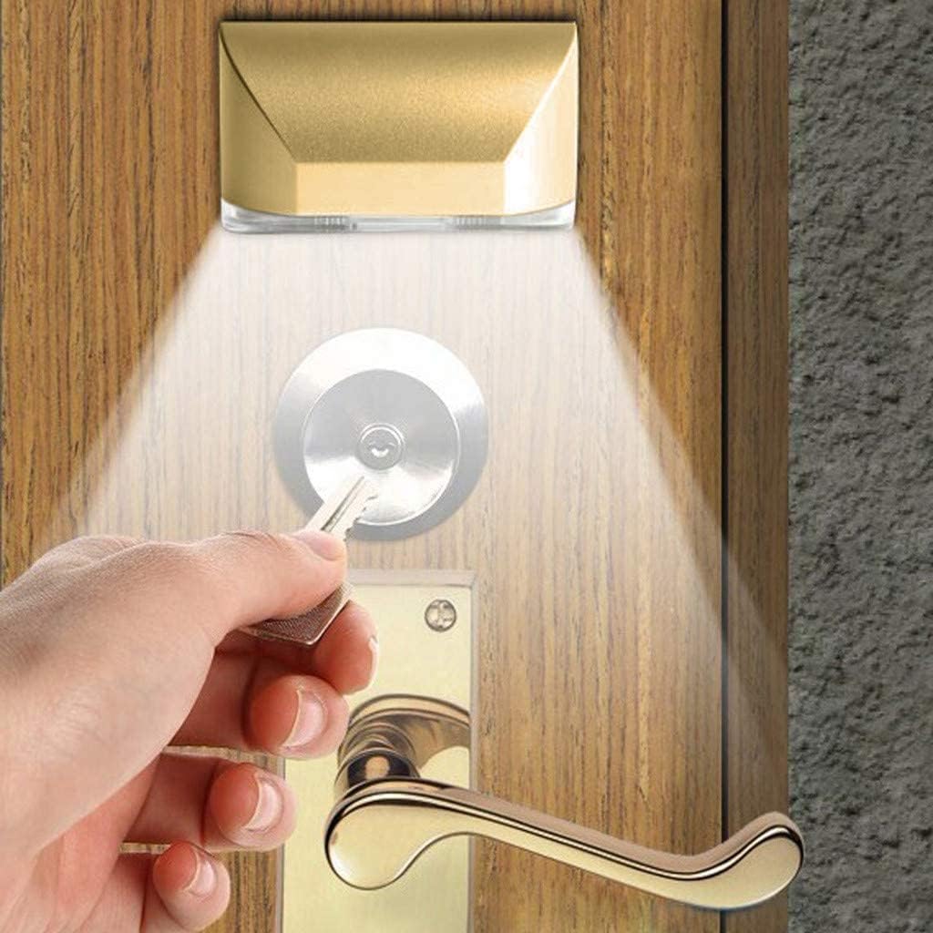 Sqruchel Key Light Door Lights, Small Motion Sensor Light with 4 LED Bulbs, Battery Powered Night Lights for Hallway, Stairway, Kitchen, Closet