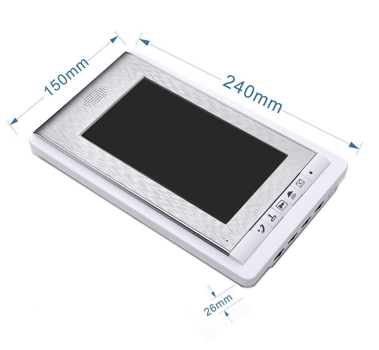 AMOCAM 12 Units Apartment Intercom Wired 7 Inch Monitor Video Intercom Doorbell Door Phone Audio Visual Intercom Entry Access System