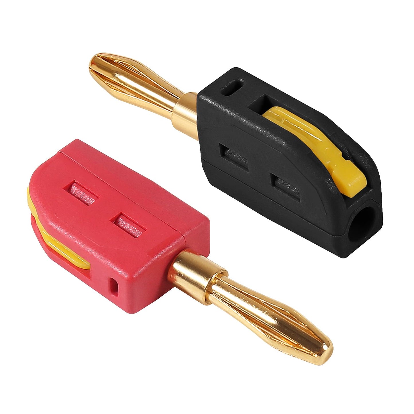 20Pcs 4mm Banana Plug Quick Connect Speaker Wire Connectors 32A 250V, Insulated Banana Sockets for Home Theater Audio -Red Black