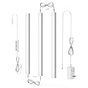 ASOKO Under Cabinet Led Light Plug in, Dimmable Daylight White 4500K, 3 Pack 12 inch Linkable Led Under Counter Lights for Kitchen, Shelf, Workbench