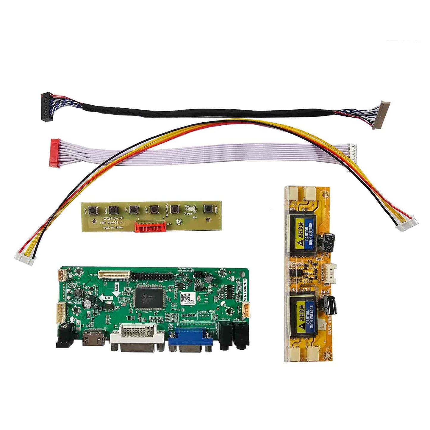 FanyiTek DVI VGA Audio Controlller Kit for 15" 1024x768 2Pin 4CCFL Backlight 20Pin LVDS LCD Screen LTM150XH LTA150B850F LQ150X1LW71N LQ150X1LW73