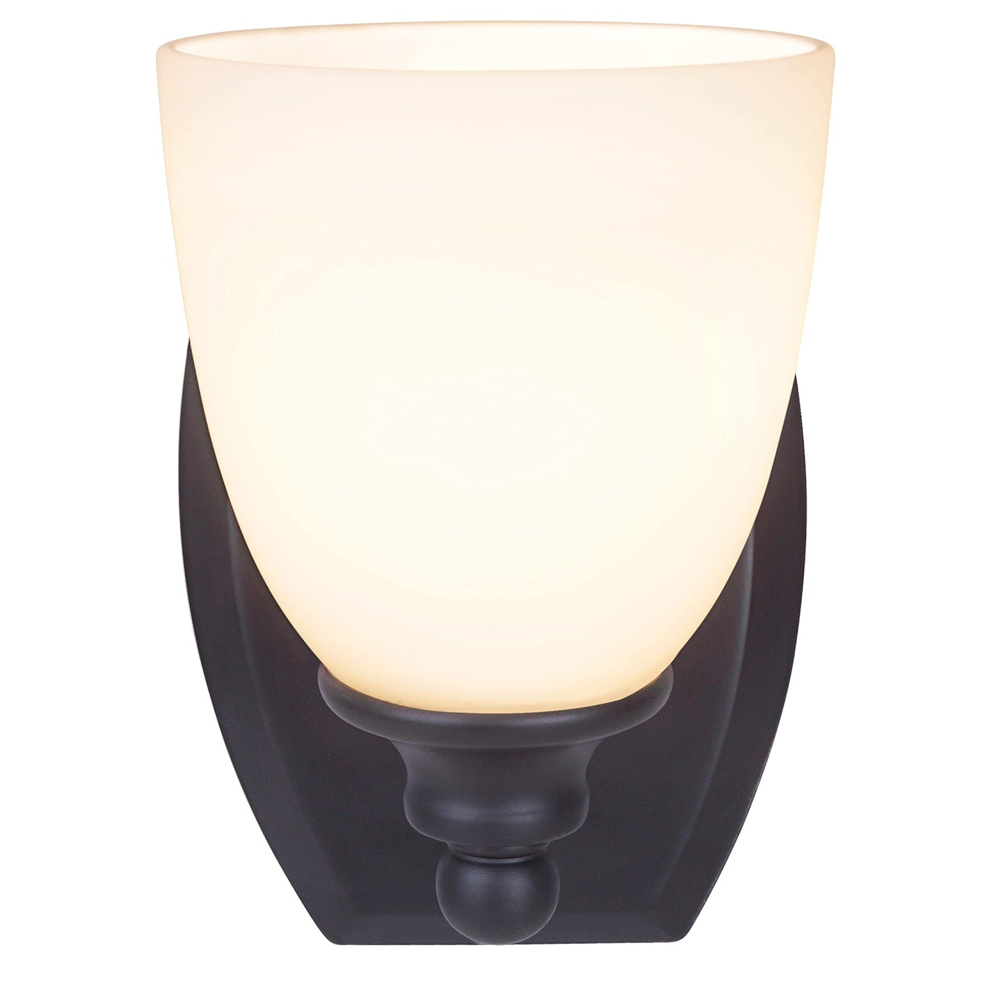 Aspen Creative 62210, One Metal Bathroom Vanity Wall Light Fixture, 5-1/2" Wide, Transitional Design in Oil Rubbed Bronze