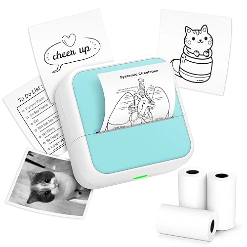 Sticker Printer - Printpods Mini Printer with Stickers, Print Pod, Bluetooth Inkless Printers, Sticker Maker, Portable Thermal Printer for iphone