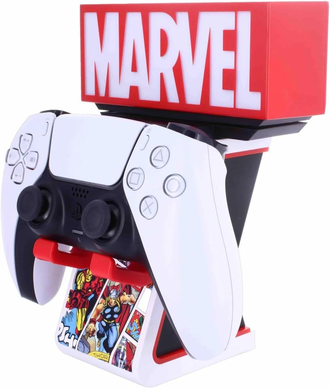 Exquisite Gaming Marvel Logo Charging Stand with USB-C Cable & Phone Holder