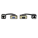 ZUYOOK VGA to RJ45 Adapter Cable RJ45 to VGA Cable, VGA 15-Pin Port Female&Male to RJ45 Female Cat5/6 Ethernet LAN Console for Multimedia