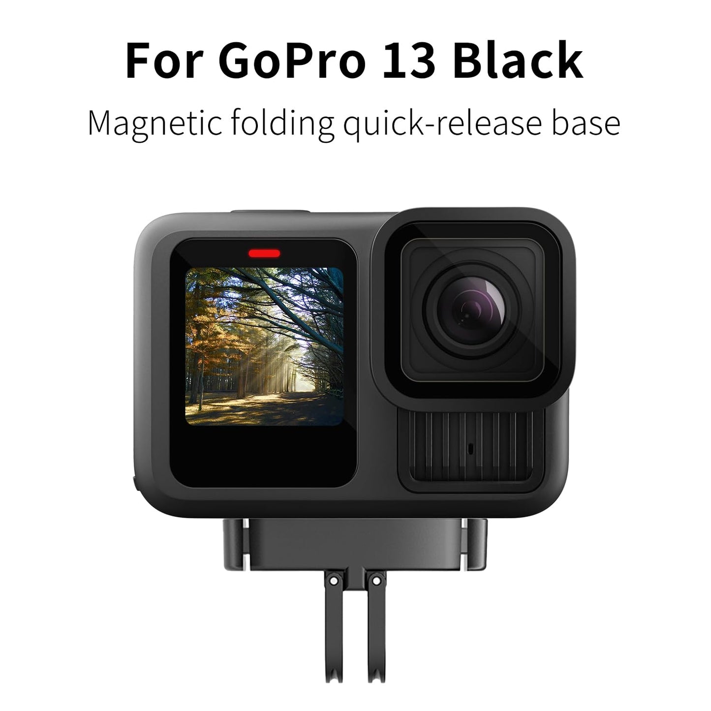 1-Pack Magnetic Adapter Mount for GoPro Hero 13, Quick Release Mount Aluminum Magnetic Latch with 1/4" Screw,Dual-Claws Interface, Compatible