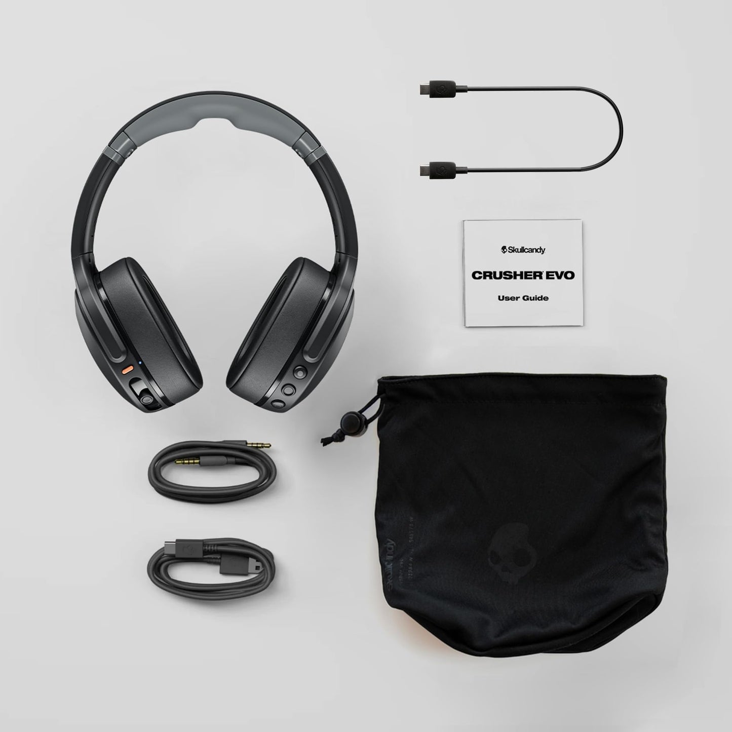 Skullcandy Crusher Evo Wireless Bluetooth Headphones with Extra USB-C Charging Cable, Multi-Sensory Bass, Noise Isolating Over-Ear Fit, 40 Hours…