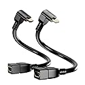 BERLAT 15CM High Speed 90 Degree Mini HDMI Left-Toward Male to HDMI Female Cable Adapter Connector Supports Full HD 4K 1080P 3D Player,(6.0in