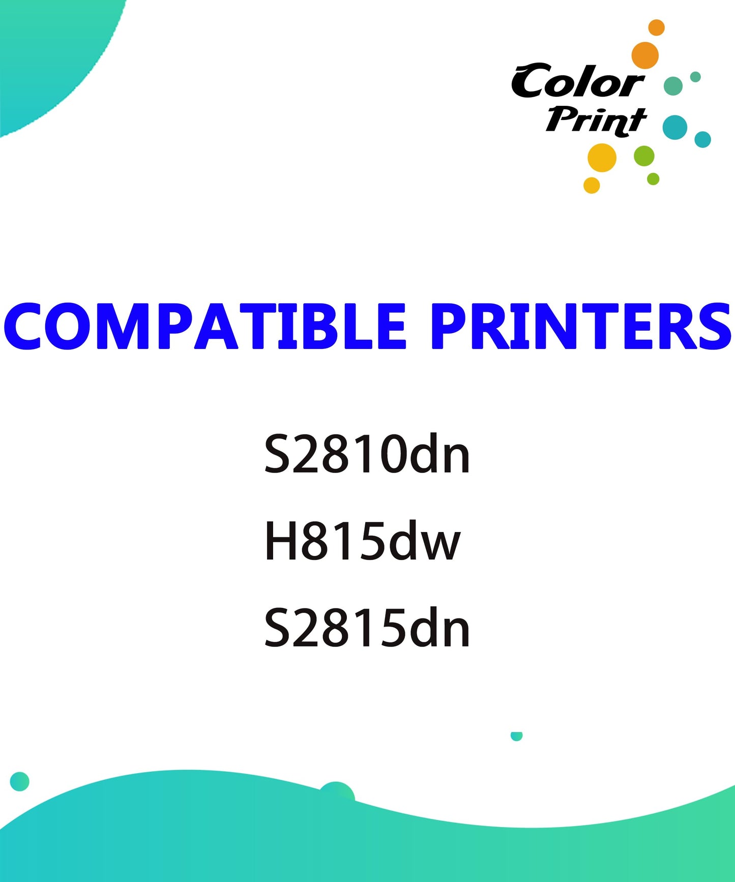 (3-Pack, Black, High Yield) ColorPrint Compatible S2810DN Toner Cartridge Replacement for Dell S2810 S2810X 2810DN Work with 593-BBMF 47GMH H815dw