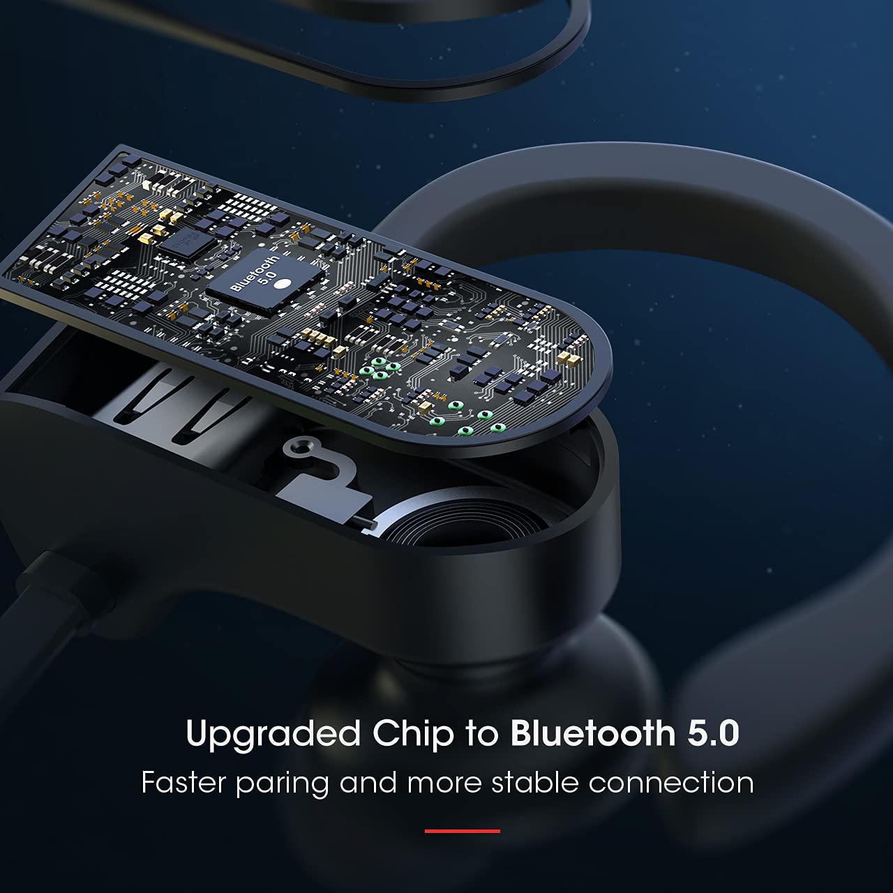 Redzoo Bluetooth Headphones V5.0,Running Headphones w/16 Hrs Playtime, Bass+ HD Stereo Wireless Sports Earphones w/IPX7 Waterproof Earbuds in Ear