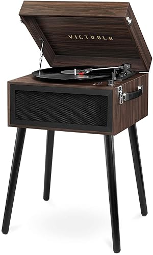 Victrola Liberty - Bluetooth Record Player - 5-in-1 Turntable with Vinyl Stream, FM Radio, USB Playback, Built-in Speakers, Use as Stand or Tabletop