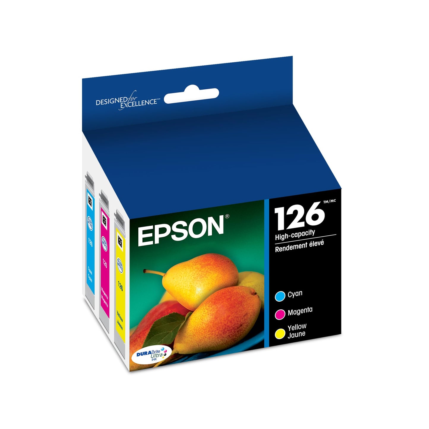 EPSON 126 DURABrite Ultra Ink Color Combo Pack For WF-3520, 3530, 3540, 520, 545, 630, 633, 635, 645, 7010, 7510, 7520, 840, 845 and other select