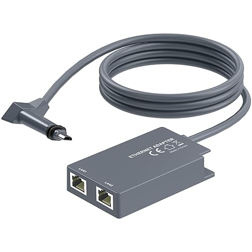 for Starlink Ethernet Adapter for Starlink Gen2 Wired External Network,Dual Ports Starlink Gen2 Ethernet Adapter Up to 1 Gbps High-Speed Ntworking