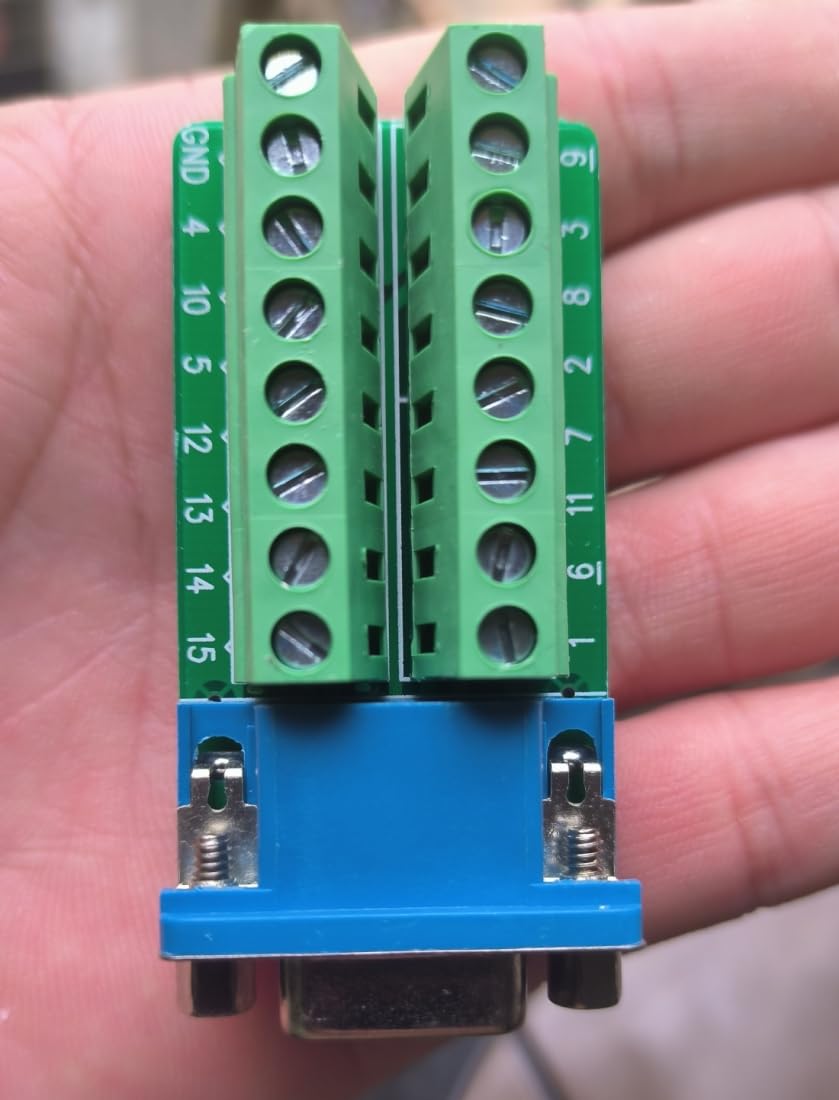 Luo Qiufa D-SUB DB15 Female 15-pin Jack Port to Terminal Breakout Board Connector, DR15 VGA